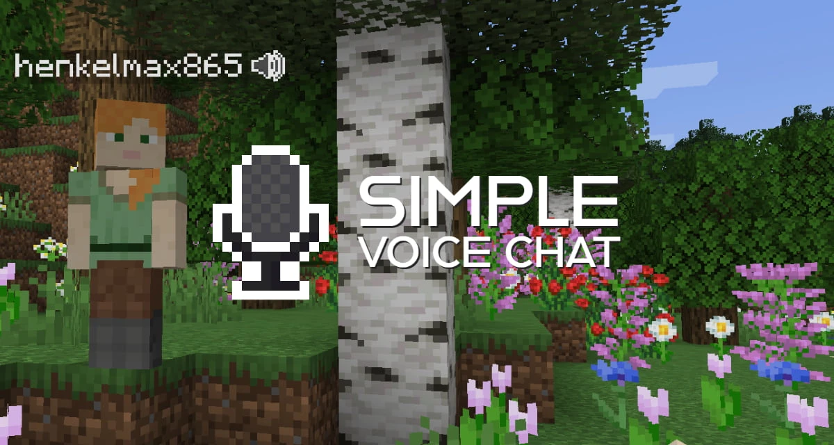 Simple Voice Chat en jeu : un haut-parleur s’affiche à côté du pseudo du joueur qui parle